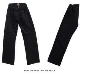 1 x Mens Thermal Long Johns Bottom Underwear straight Trouser BLACK S M L size - Picture 1 of 5