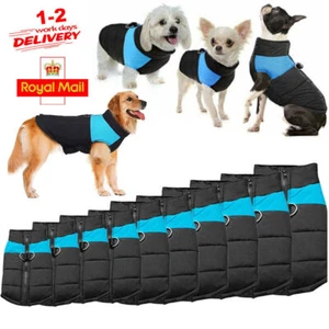 Warm Pet Dog Coats Jacket Outdoor Clothes Waterproof Winter Vest Puppy Coat UK - Picture 1 of 11
