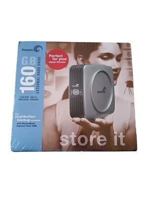 Seagate 160 GB 7200 RPM External Hard Drive USB 2.0 FireWire Pushbutton Backup - Image 1 of 4