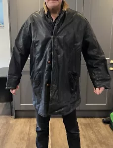 vintage Emporio Armani Calf Nappa leather jacket size 52 in black - Picture 1 of 14