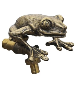 Brass Garden Faucet Tap BIG FROG Spigot Vintage Water Home Decor Outdoor Living - Picture 1 of 12