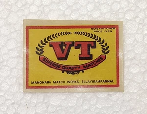 Vintage Original VT Superior Quality Matches Manohara Match Labels Collections - Picture 1 of 4