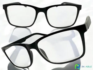 Classy Contemporary Modern READING EYE GLASSES READERS Large Black Frame +2.50 - Picture 1 of 6