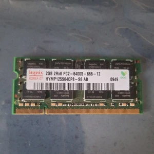 2GB Hynix PC2-6400S 2RX8 DDR2-800MHz 200Pin SODIMM Laptop RAM HYMP125S64CP8-S6 - Picture 1 of 2