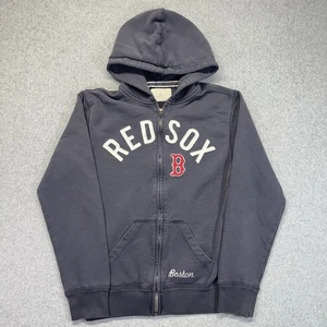 Felpa con cappuccio zip 47 marchi Banner MLB Boston Red Sox donna blu medio invecchiato - Foto 1 di 11