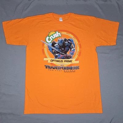 Transformers Optimus Prime Shirt Mens Medium Orange Movie Promo Crush Soda Tee - Image 1 of 4