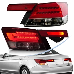 VLAND 4PCS LED Tail Lights Red For Honda Accord 2008-2013 4-Door Sedan L+R - Picture 1 of 8