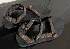 Teva Men's Original Universal Sandals Size 11 1004006 Tribal Pottery Olive Brown - Picture 1 of 5