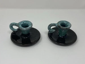 EVANGELINE CANADA Pottery Candle Sticks 981 - Picture 1 of 7