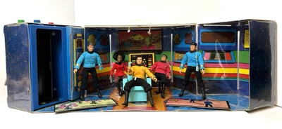De colección Mego Star Trek USS Enterprise Capitán Kirk Mr Spock Teniente Uhura Scott Dr McCoy Foto 1 de 4