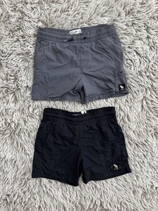 Abercrombie & Fitch Set of 2 Kids Boys Wet to Dry Shorts Black Gray Size 7/8 - Picture 1 of 10