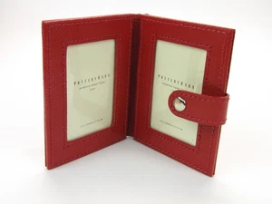 Red Pottery Barn McKenna Mini Travel Frame Holds Two 2" x 3" Photos NIB - Picture 1 of 6