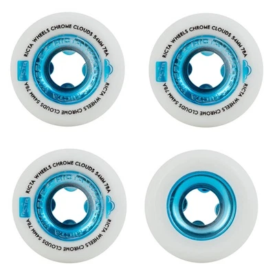 Ricta Soft Cruiser Skateboard Wheels 54mm Chrome Clouds 78A Blue