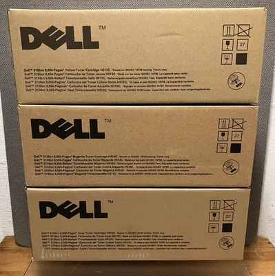 DELL 3130cn Cyan, Magenta, Yellow Toner Cartridges H513C, H514C, H515C - Image 1 of 4