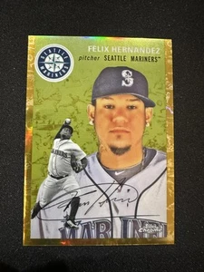 2023 Topps Chrome Platinum #498 Félix Hernández Gold Toile /50 Mariners card - Picture 1 of 2