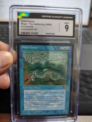 Giant Oyster (Homelands 1995) – CGC 9 Mint POP 1 🦪 Vintage MTG Blue Control  - Image 1 of 3