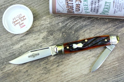 Great Eastern Cutlery GEC Northfield 661225 "Lil Cowboy" - Amber Worm Groove Bn