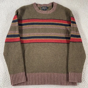Pendleton Park Crewneck Sweater Men's Small Merino Wool Pullover Stripe Crewneck - Picture 1 of 13