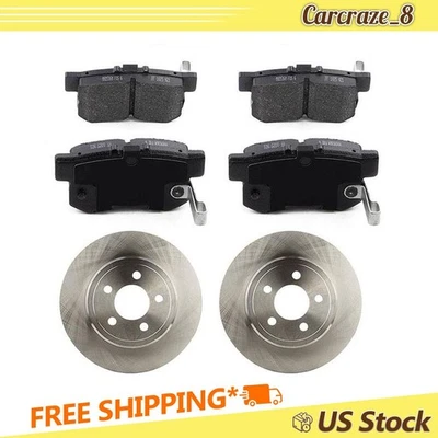 Rear Brake Pads and Rotors Kit for Honda Odyssey 2.2L 1995 1996 1997 - Image 1 of 4