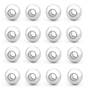 A2 Edelstahl Kugeln Massiv Stahlkugel mit Durchbohrung Durchmesser 2mm - 60mm - Picture 1 of 6