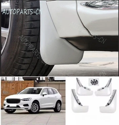 New For 2018-2024 Volvo XC60 ABS White Splash Mud Flap Mudguards Fender Guard 4x - Image 1 of 4