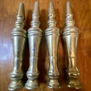 Vintage Eisen Messing Kamin Schürhaken Griffe 6" Menge 4 - Bild 1 von 3