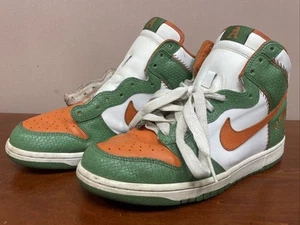 Nike DUNK HIGH 315875-381 ALMENDARES 2006 VERDE ARANCIONE UOMO TAGLIA US 10 - Foto 1 di 13