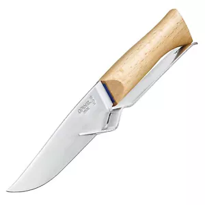 OPINEL Käse Messer Set No 10 +Gabel Outdoor Besteck Camping Küche Edelstahl Holz - Bild 1 von 5