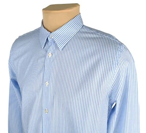 PS Paul Smith Mens Blue/White Striped Cotton Long Sleeve Shirt Size L - Picture 1 of 12