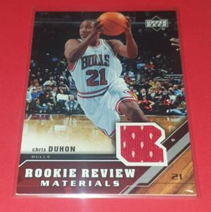 2005-06 Upper Deck Chris Duhon Rookie Review Materials Jersey Card Chicago Bulls