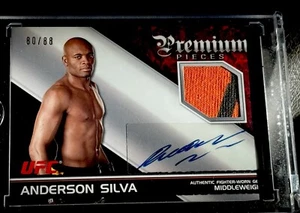 2012 Topps UFC Premium Pieces Anderson Silva Patch Auto 80/88 - Picture 1 of 2