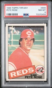 1985 Topps Tiffany Pete Rose 600 PSA 8 Reds Phillies Expos - Picture 1 of 2