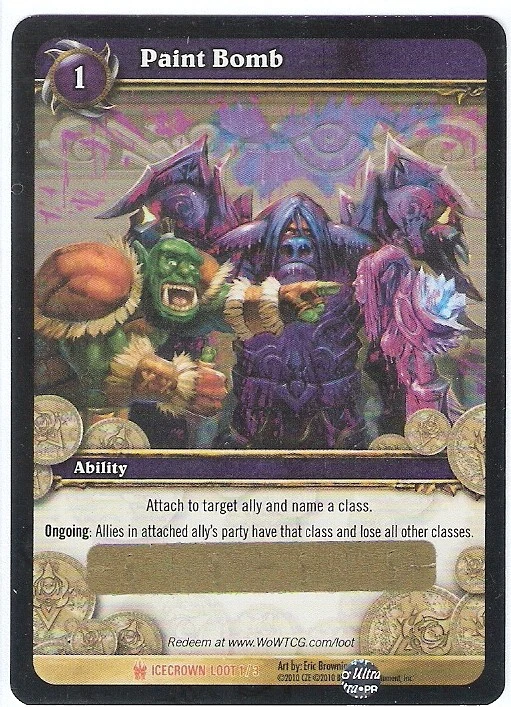 WoW Loot Paint Bomb - Englisch Foil - Farb-Bombe - World of Warcraft Code Karte - Bild 1 von 1