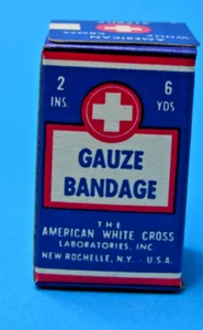Vintage 8 Pks American White Cross Gauze Bandages sealed 2"x 6 yd militaria - Picture 1 of 8