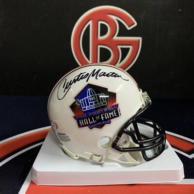 Minicasco blanco plano firmado por Curtis Martin New York Jets autografiado PSA Foto 1 de 4