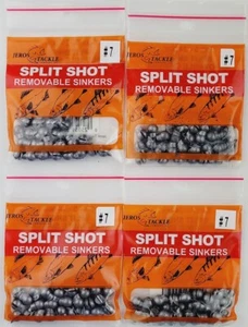 4 bolsas fregaderos extraíbles Jeros Tackle Split Shot talla #7 - Imagen 1 de 4