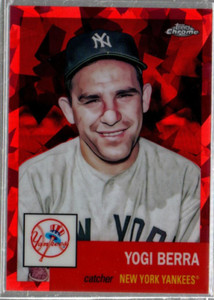 2022 Topps Chrome Platinum Anniversary Red Atomic Refractors #8 Yogi Berra /100