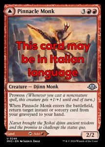 MTG PINNACLE MONK EXC - MONACO DELLA VETTA 246 - MH3 - MAGIC - Foto 1 di 1