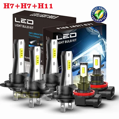 For Mercedes-Benz CLS500 2006-2010 LED Headlight High Low Beam + Fog Light Bulbs - Image 1 of 4