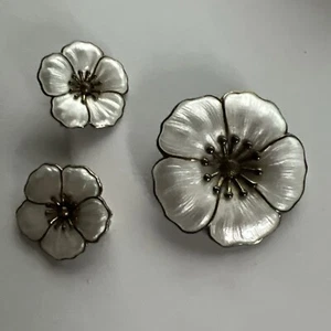 Vintage Sterling DGH Dansk Guldsmede-Håndværk Denmark Flower Brooch - Lot Of 3 - Picture 1 of 6