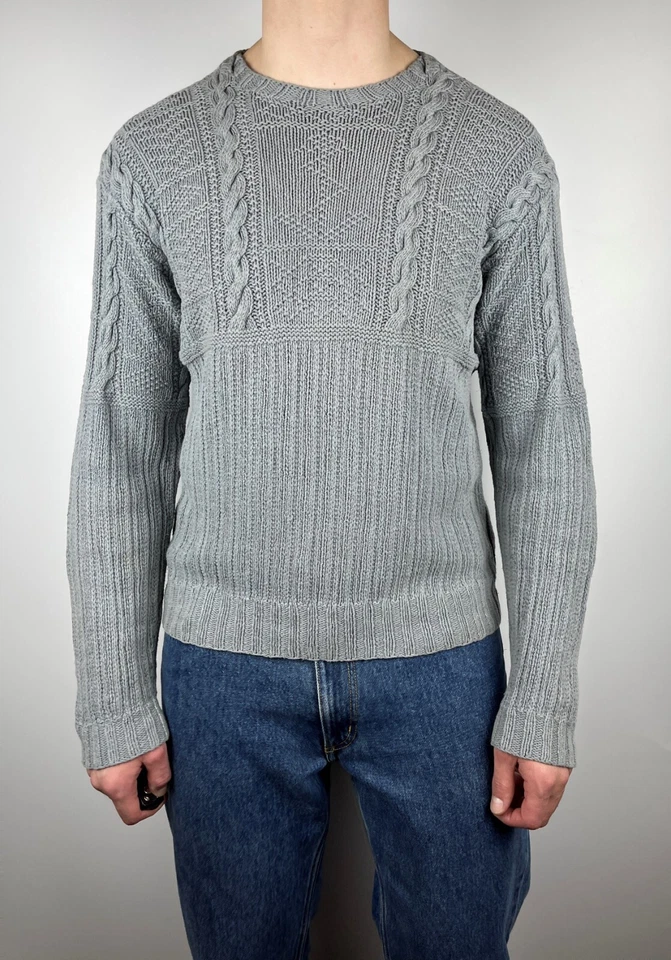 Vintage Polo Sport Ralph Lauren Linen Cotton Cable Hand Knit Sweater Size M-L - Image 1 of 4