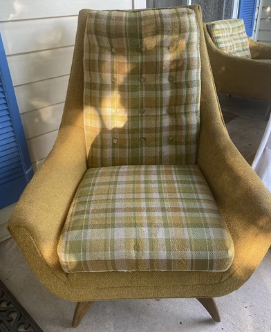 Mid-Century his and hers lounge chairs  And Sofa by Basset furniture Made In USA Cover