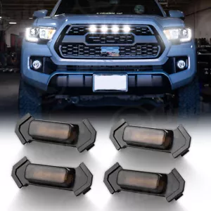 4x Luces de parrilla delanteras LED blancas estilo Raptor para Toyota Tacoma TRD Pro 2016-2019 - Imagen 1 de 24