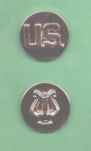 ALFILERES DE CUELLO DE MÚSICO DE BANDA DEL EJÉRCITO EE. UU./BANDA - Imagen 1 de 1