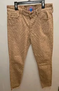 Mother Dangerous Game Tiger Stripe Looker ausgefranste Ankle Skinny Jeans beige Gr. 30 - Bild 1 von 8