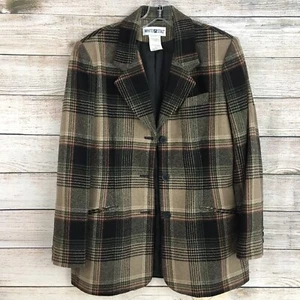 Giacca blazer cervo bianco a quadri misto lana vintage donna 12 - Foto 1 di 11
