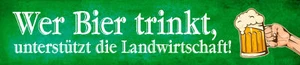 Ontrada Blechschild 46x10cm gewölbt wer Bier trinkt unterstützt die Deko Schild - Bild 1 von 1