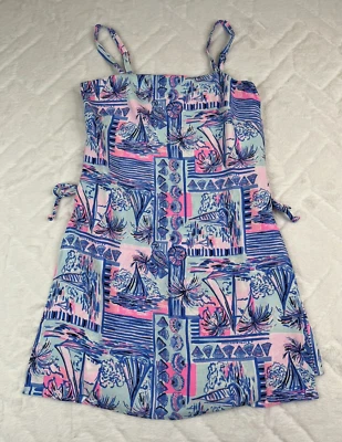 *NUEVO CON ETIQUETAS* Mameluco Vestido Lilly Pulitzer Sahar Whisper Azul Cambio Náutico - Talla 00 Foto 1 de 4