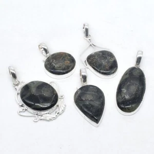Star Galaxy Jasper Pendant Lot Of 5 Pcs 925 Silver Necklace Gift For Her - Picture 1 of 6