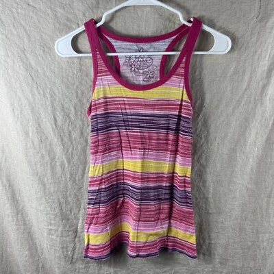 Camiseta sin mangas ligera Kirra para mujer multicolor a rayas espalda deportiva talla mediana Foto 1 de 4